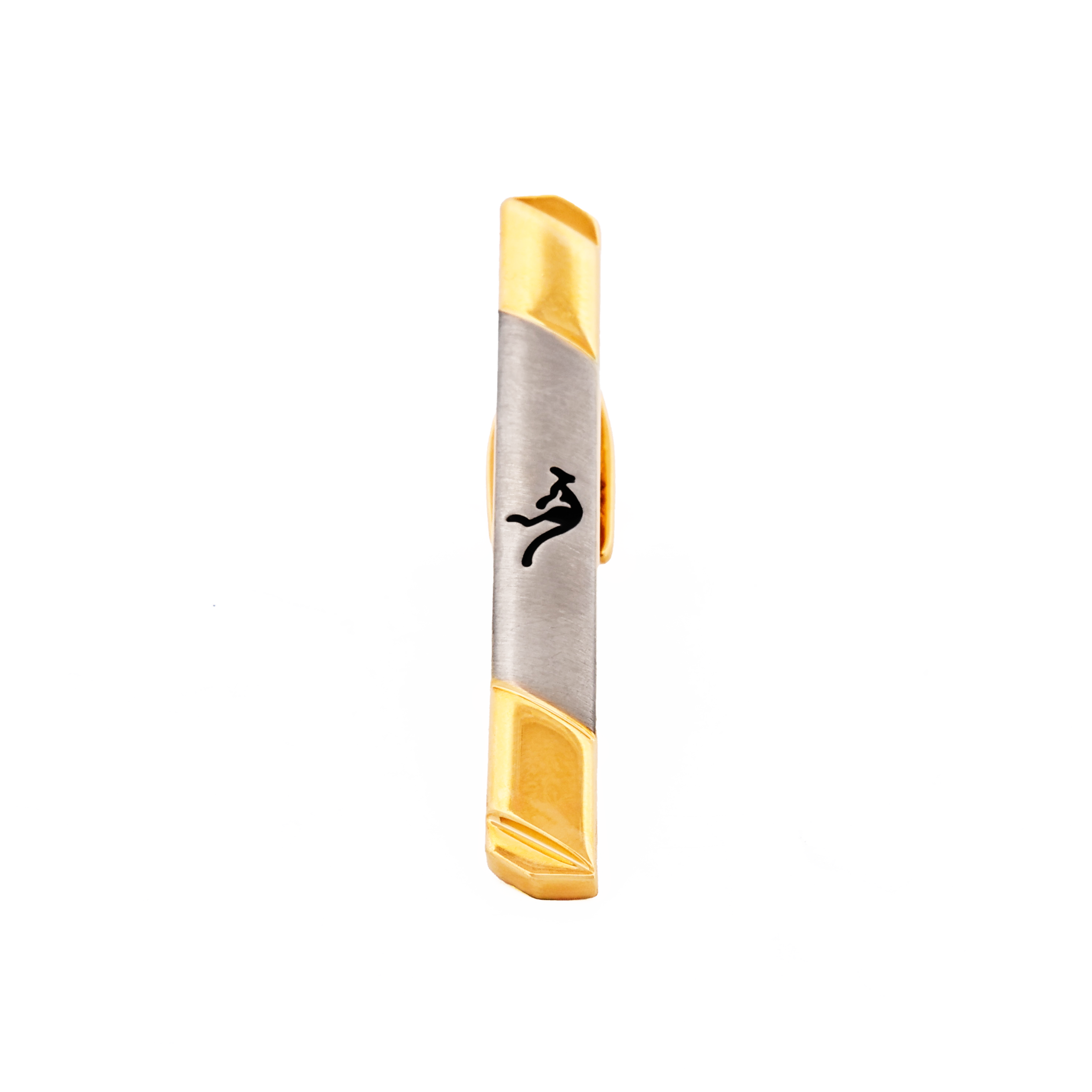 Gold/Brush rhod Kangaroo Tie-Bar