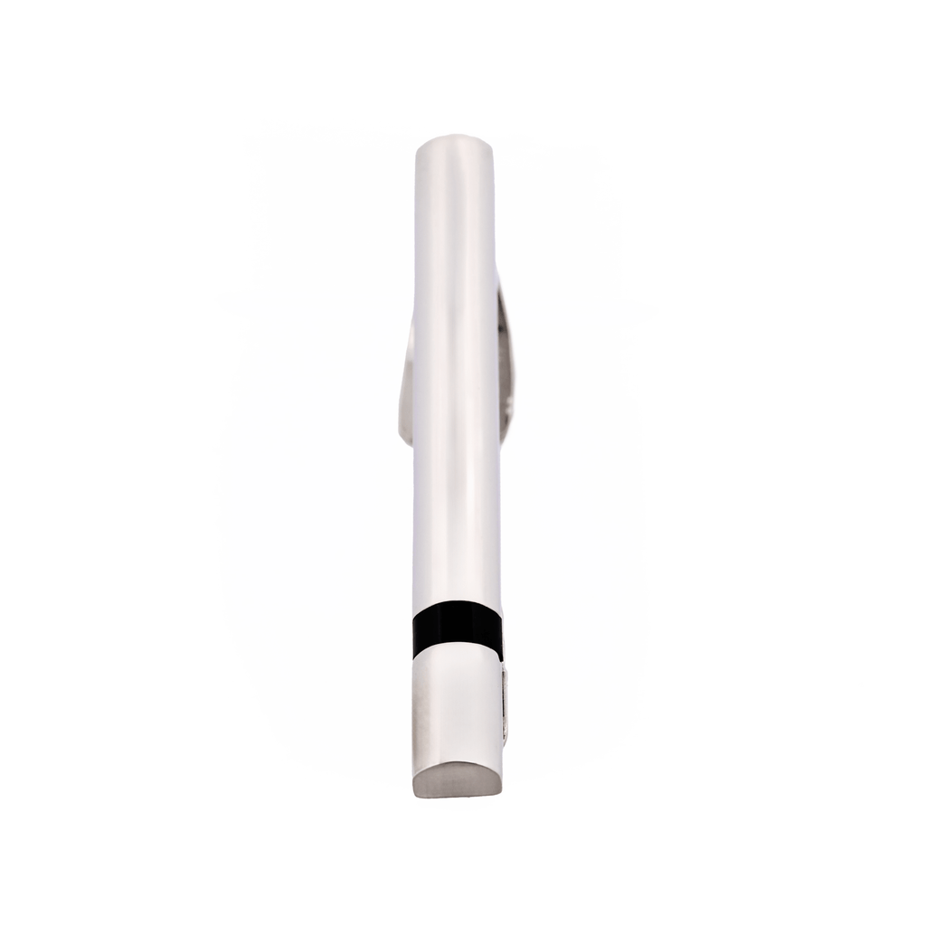 Brush Rhodium/Black Tie Bar 60mm