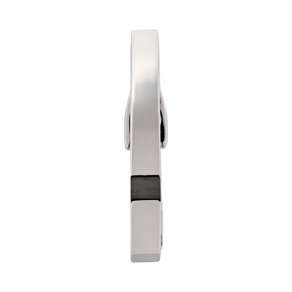 Polished Rhodium & Gun Metal Plated Tie Clip