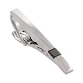 Polished Rhodium & Gun Metal Plated Tie Clip