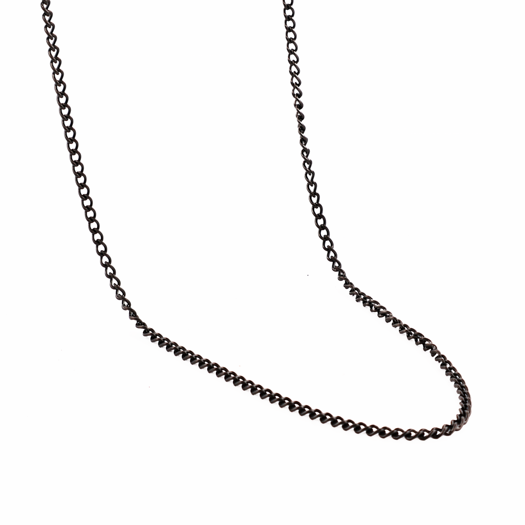 Ion Plated Black Stainless Steel Chain 55cm