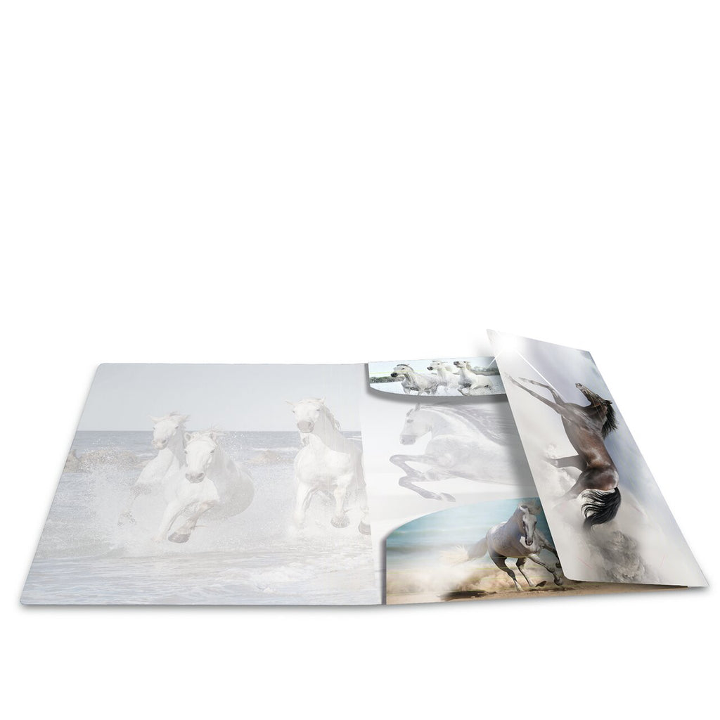Elasticated folder glossy animals A4 Horses