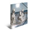 Elasticated folder glossy animals A4 Horses