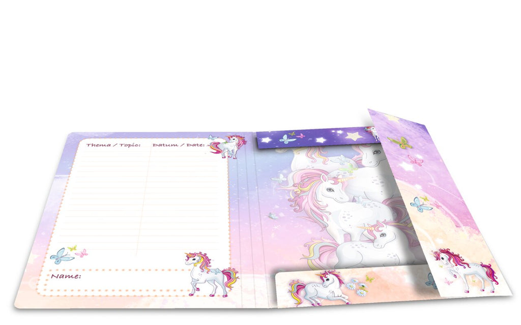Elasticated folder - A4 - Unicorn