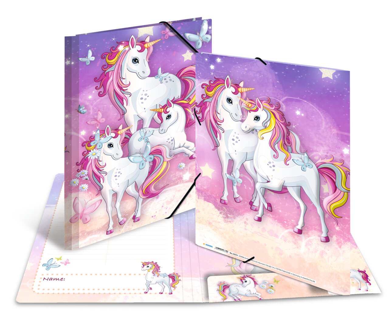 Elasticated folder - A4 - Unicorn