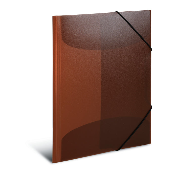 Elasticated Folder A3 PP Translucent Brown