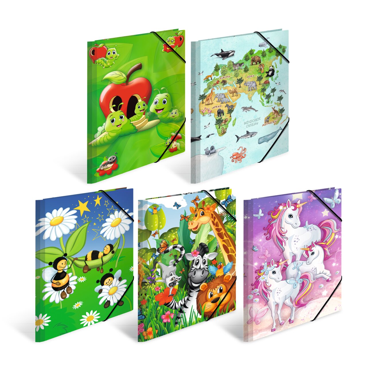 Elasticated folder - A4 - Unicorn