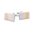 Brushed Rhodium & Brushed Gold Cufflinks