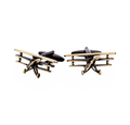 Burnish Gold Triplane Cufflinks