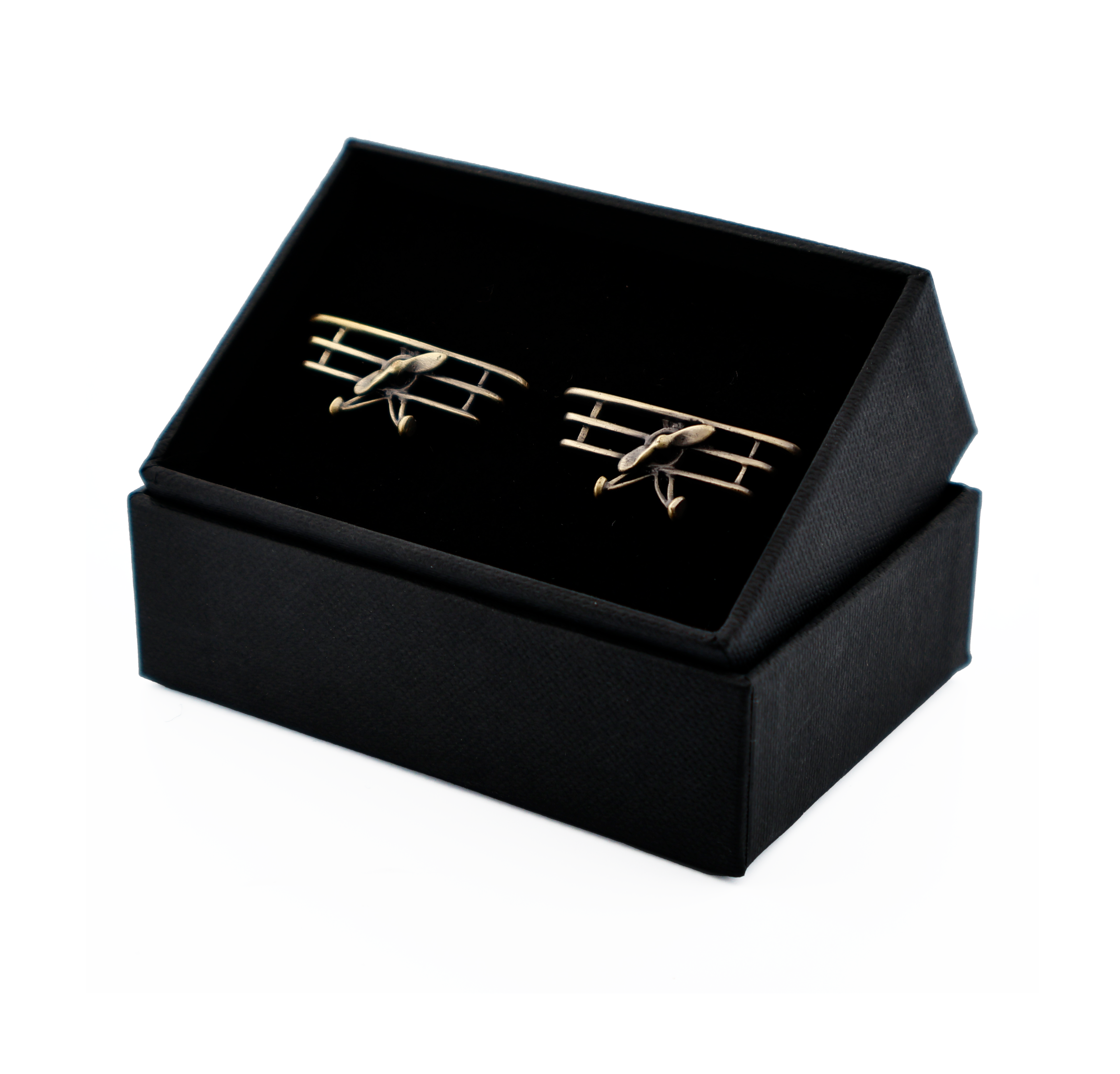 Burnish Gold Triplane Cufflinks