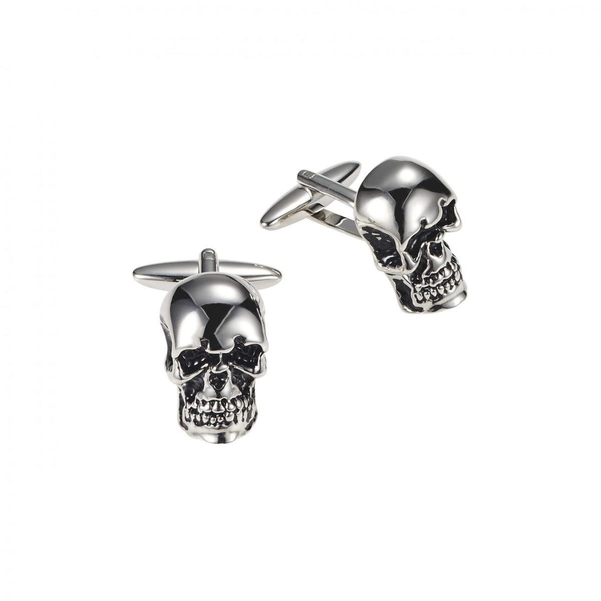 Antique Rhodium Plated Skull Cufflinks