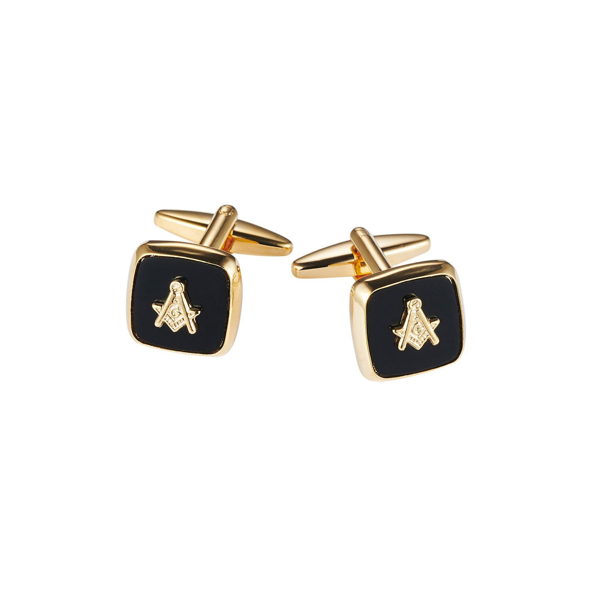 Gold & Black Masonic Cufflinks