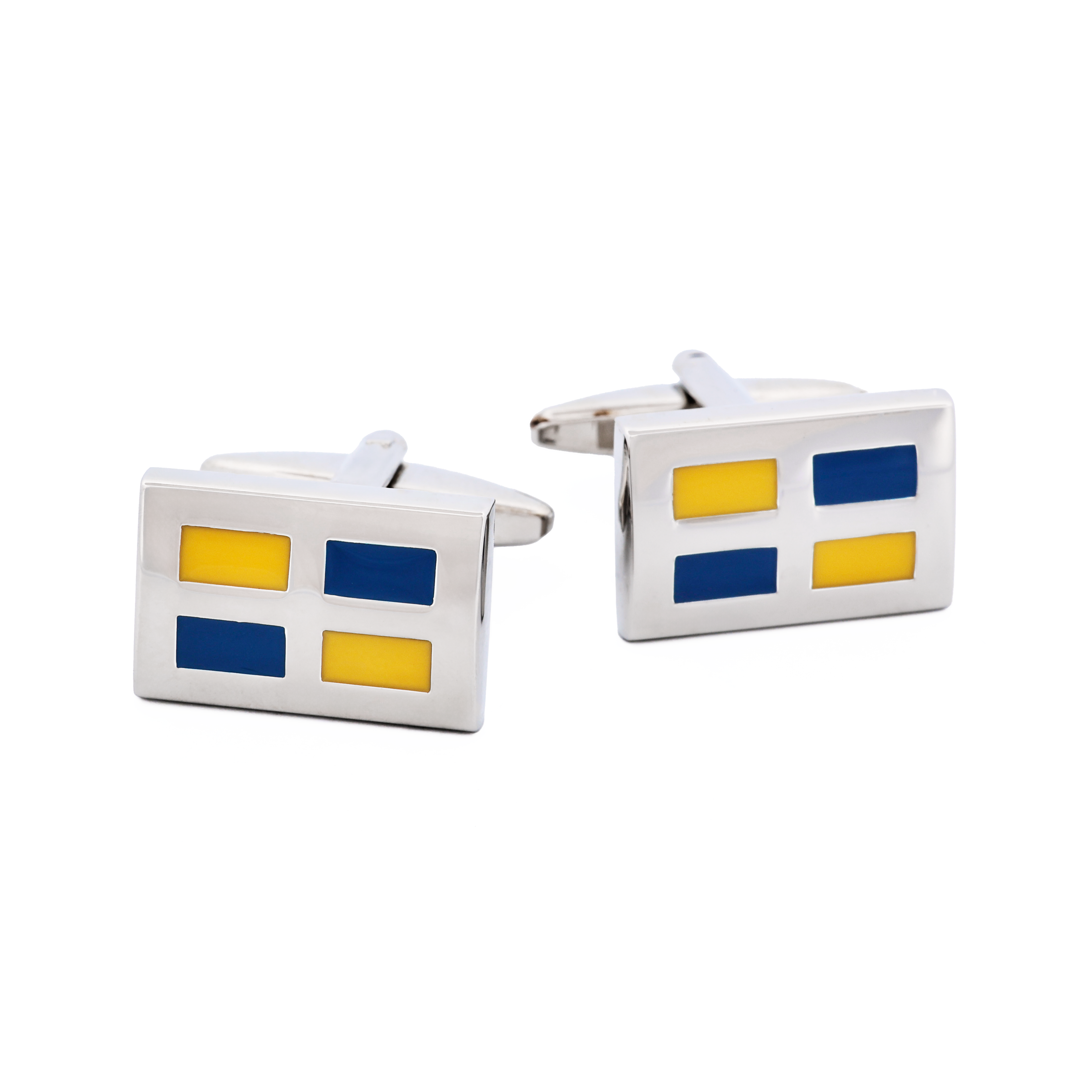 Gold/Blue enamel Cufflinks