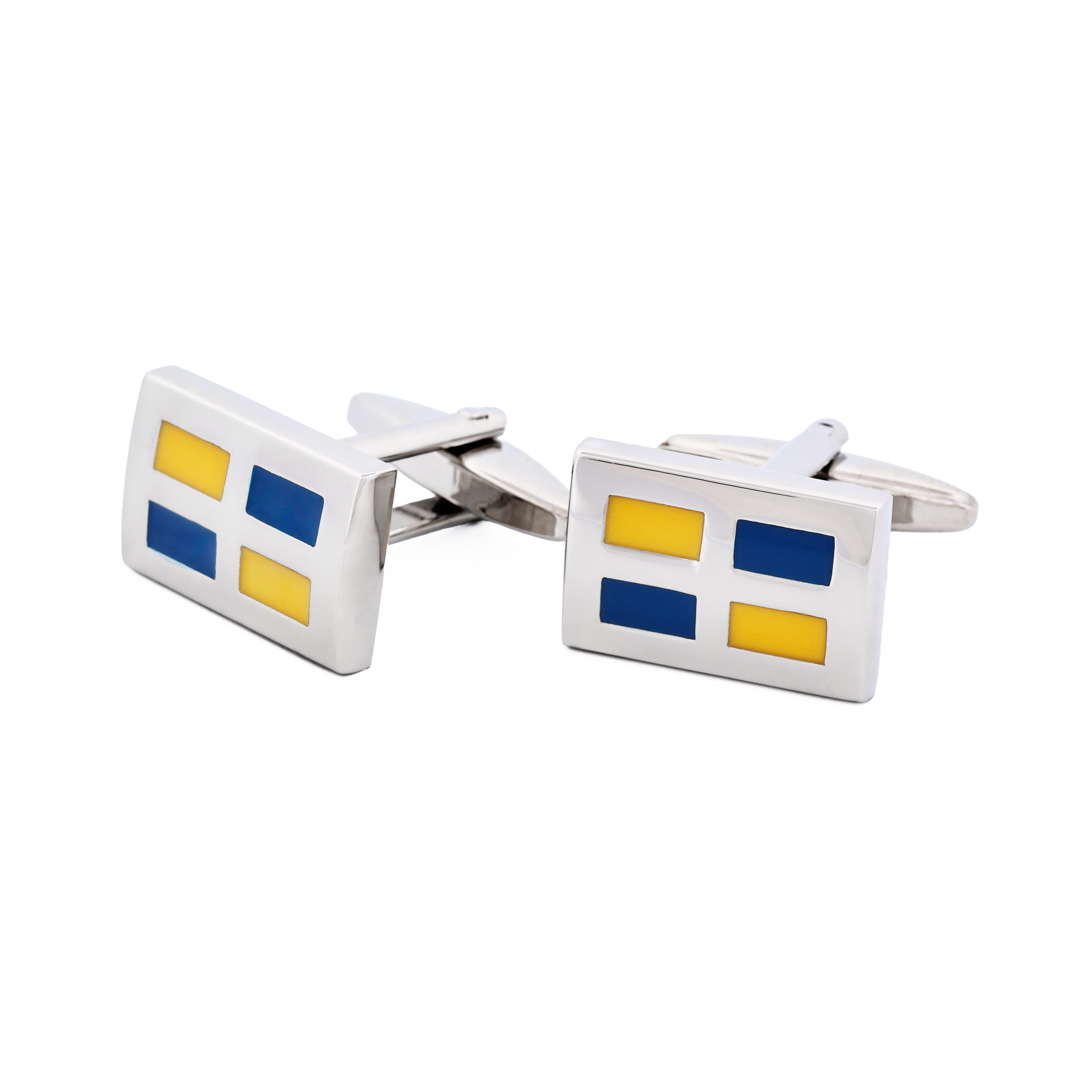 Gold/Blue enamel Cufflinks