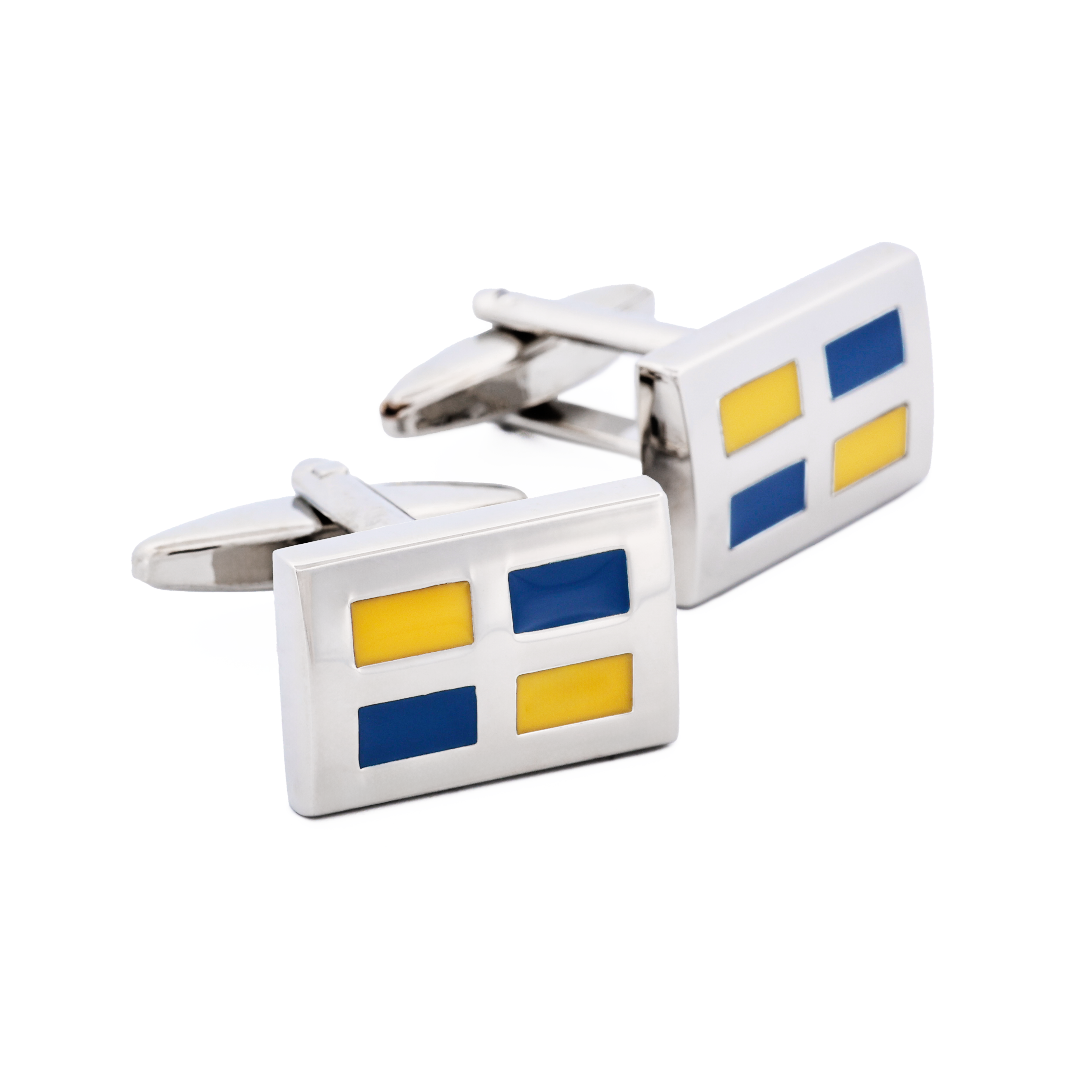 Gold/Blue enamel Cufflinks