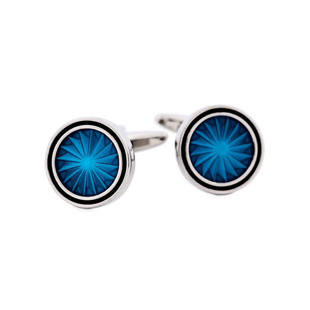 Jade Resin Round Cufflinks