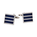 Navy Stripe Enamel Cufflinks