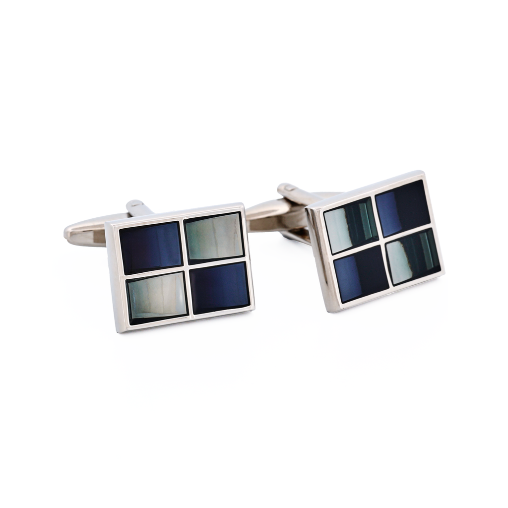 Grey Charcoal Resin Cufflinks