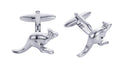 Rhodium Plated Kangaroo Cufflinks