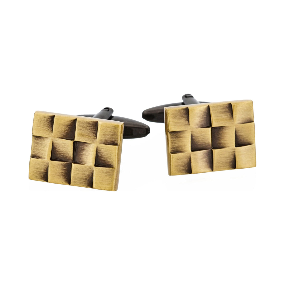Burnish Gold Plated Woven Cufflinks