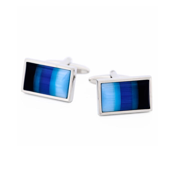 Multi Blue Cat's Eye Cufflinks