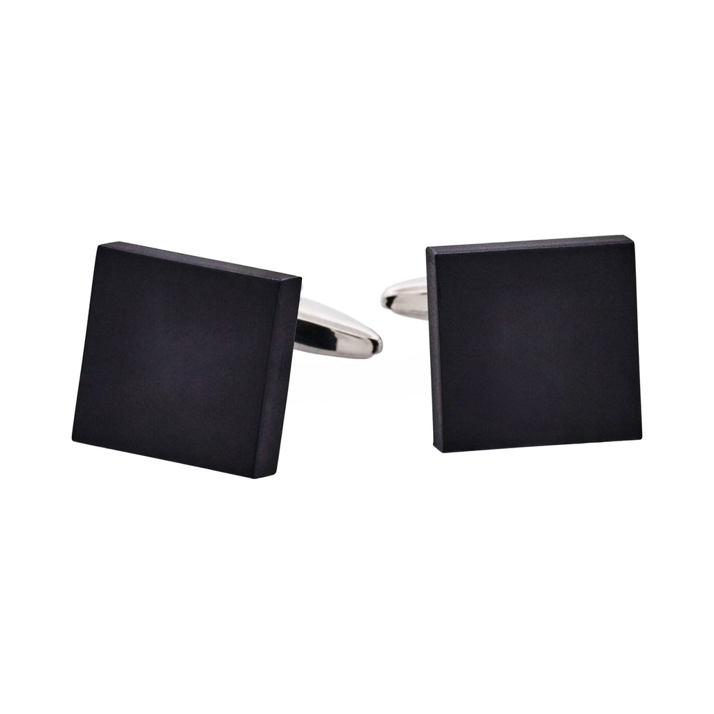 Matt Black Square Cufflinks