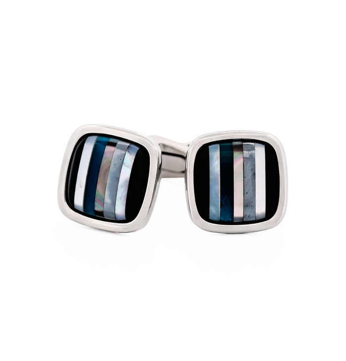 Striped Stone Cufflinks