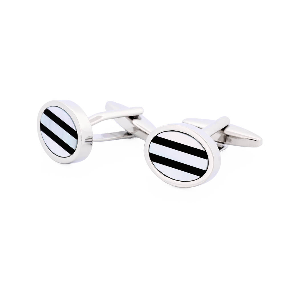 Mother Of Pearl Onyx Cufflinks