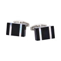 Onyx with Mother Of Peal Striped Cufflinks