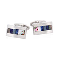 Grey Mother Of Pearl & Lapis Lazuli & Hematite & Solidate & Mop Cufflinks