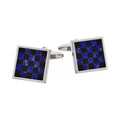 Onyx & Lapis Lazuli Check Cufflinks