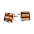 Orange Venitian Glass Resin Cufflinks