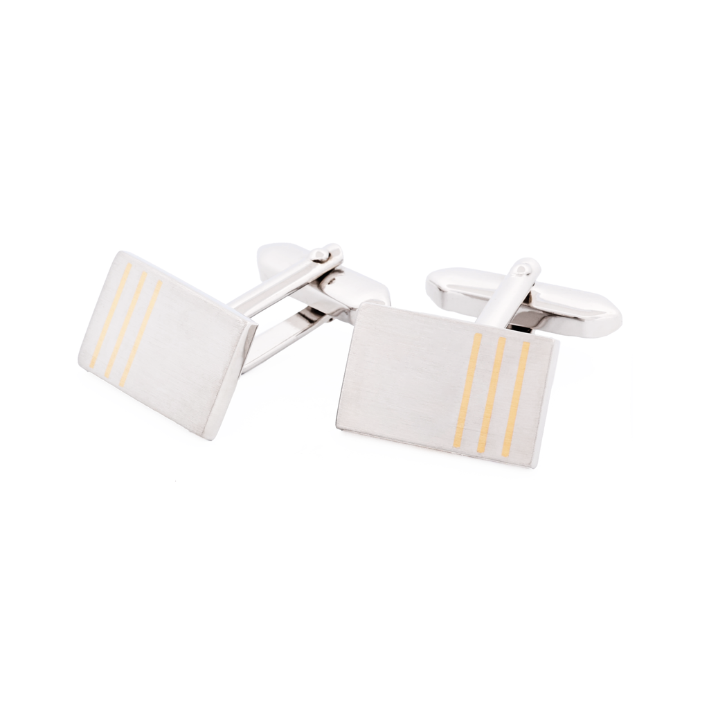 Rhodium Gold Plated Cufflinks