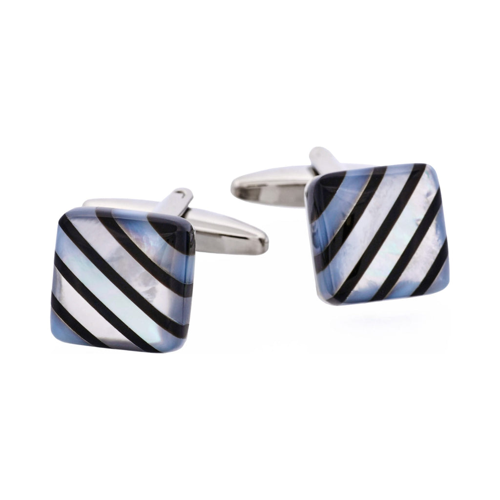 Onyx & Mother Of Pearl Square Shape Cufflinks
