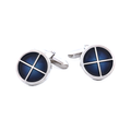 Blue Glass Enamel Cufflinks
