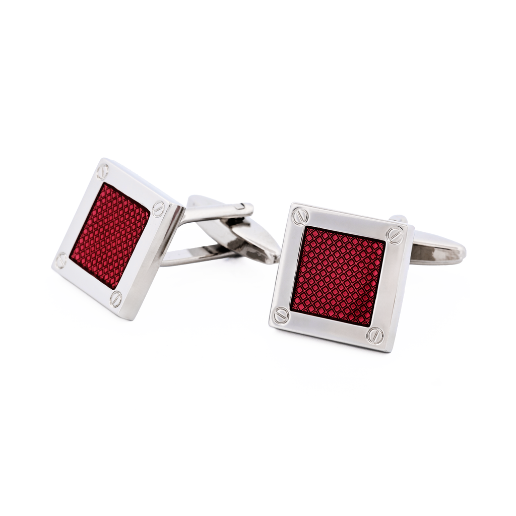 Pink enamel Cufflinks