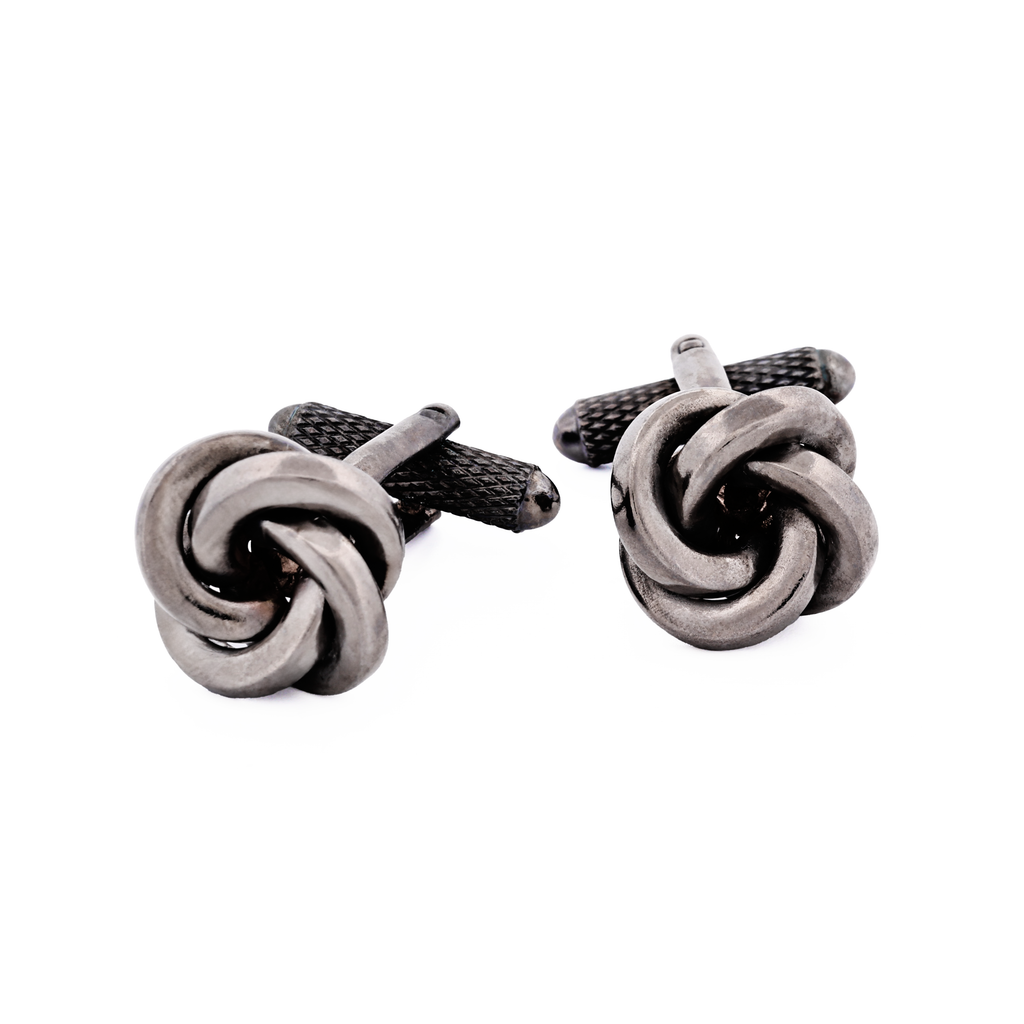 Gun Metal Knot Cufflinks