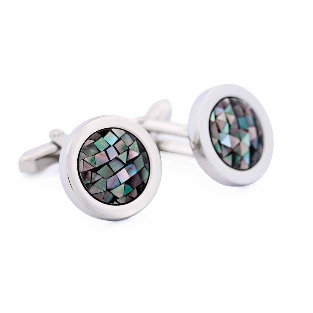 Round Mosaic Cufflinks