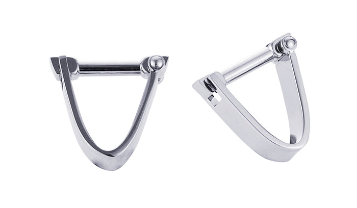 Rhodium Plated Wrap Around Cufflinks