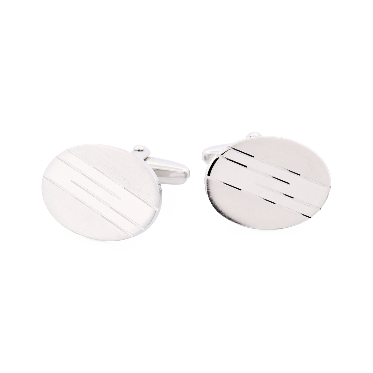 Rhodium Diamonte Cufflinks