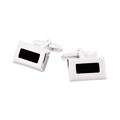 Rhodium Lack Schwarz Cufflinks