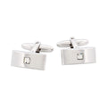 Rhodium Crystal Cufflinks