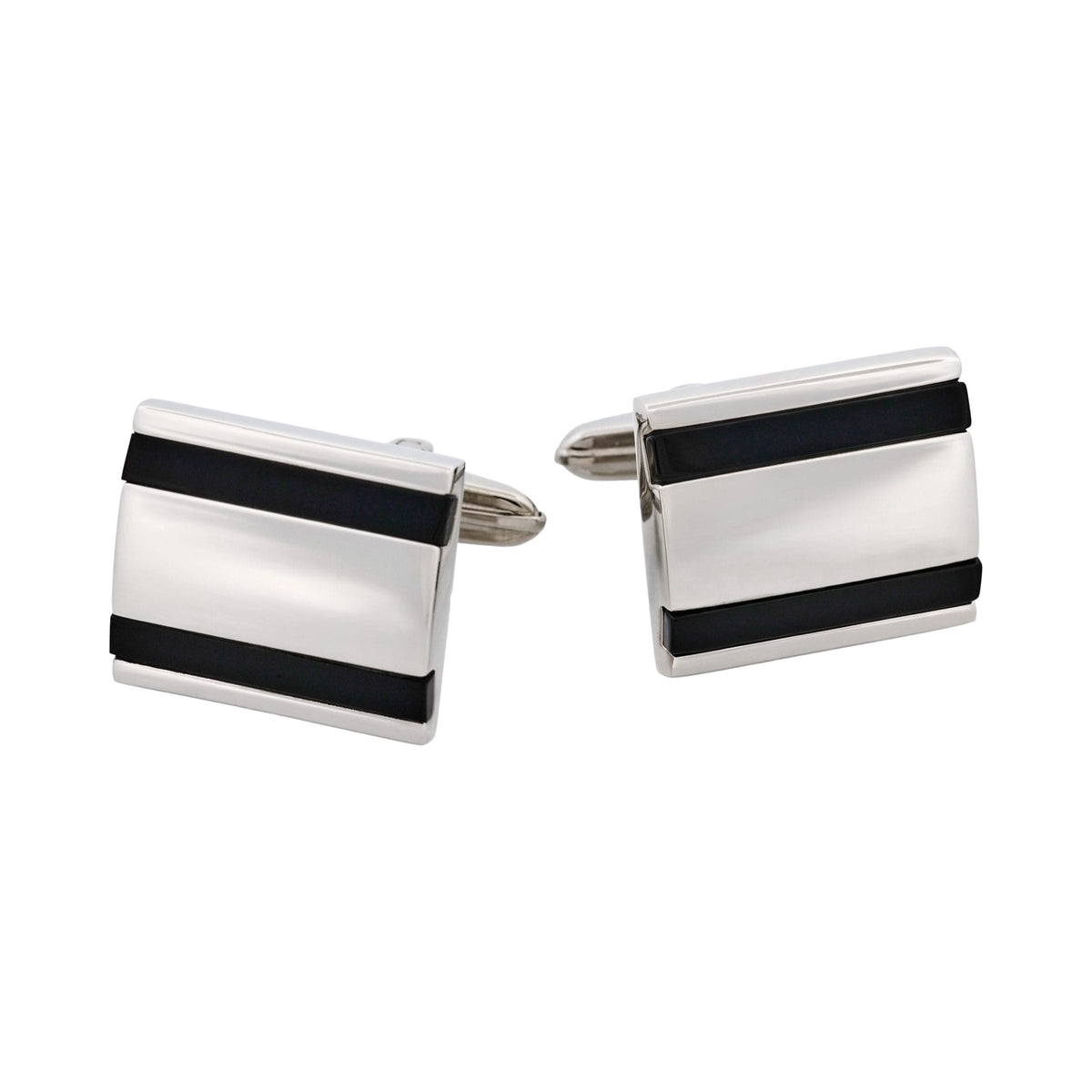 Stainless Steel & Onyx Cufflinks