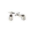 Brushed & Polished Stainless Steel Loose Rings Cufflinks