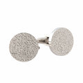 Stainless Steel Rough Patterned Round Cufflinks