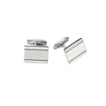 Brushed & Polished Stainless Steel Rectangle Cufflinks