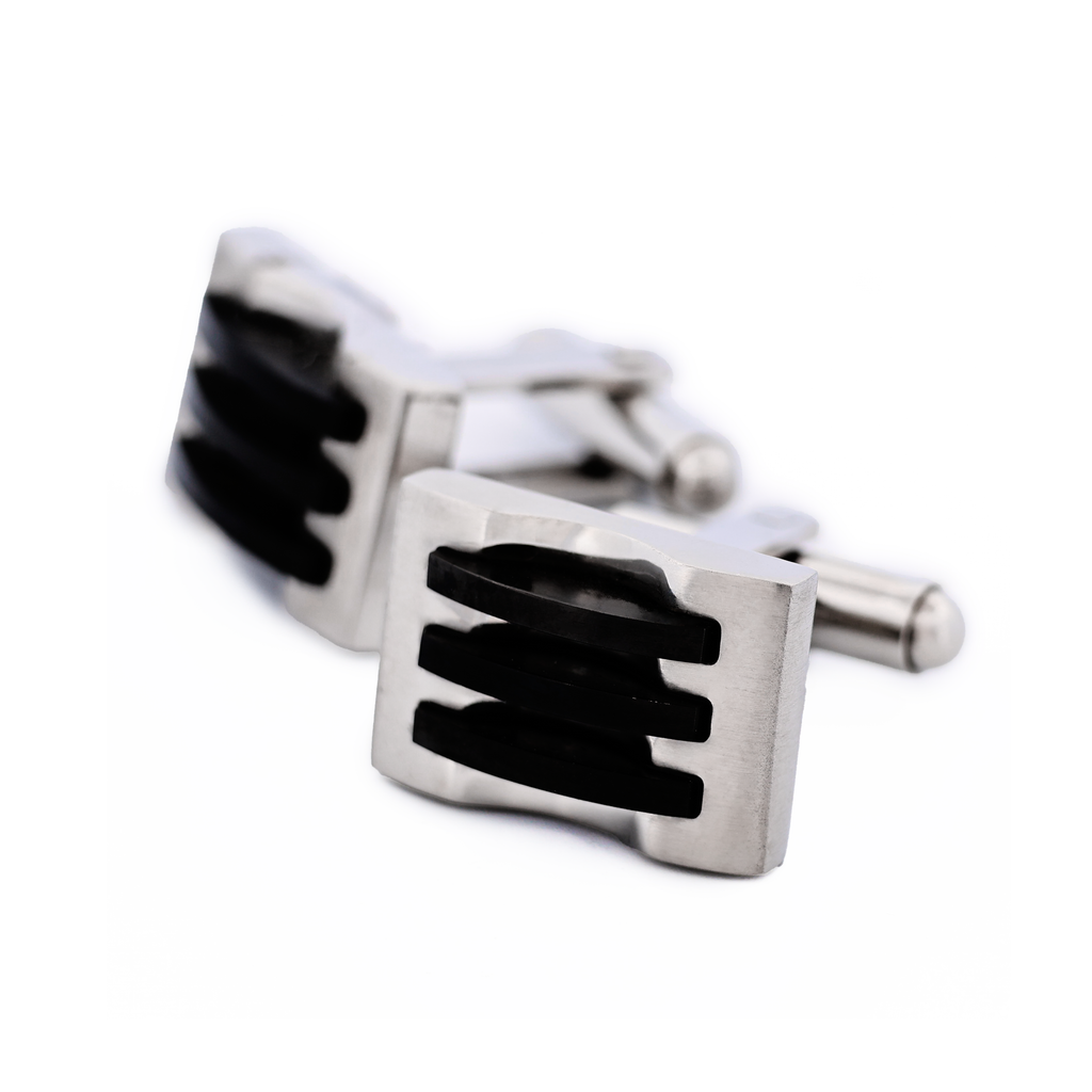 Stainless Steel Ion Plated Black Cufflinks