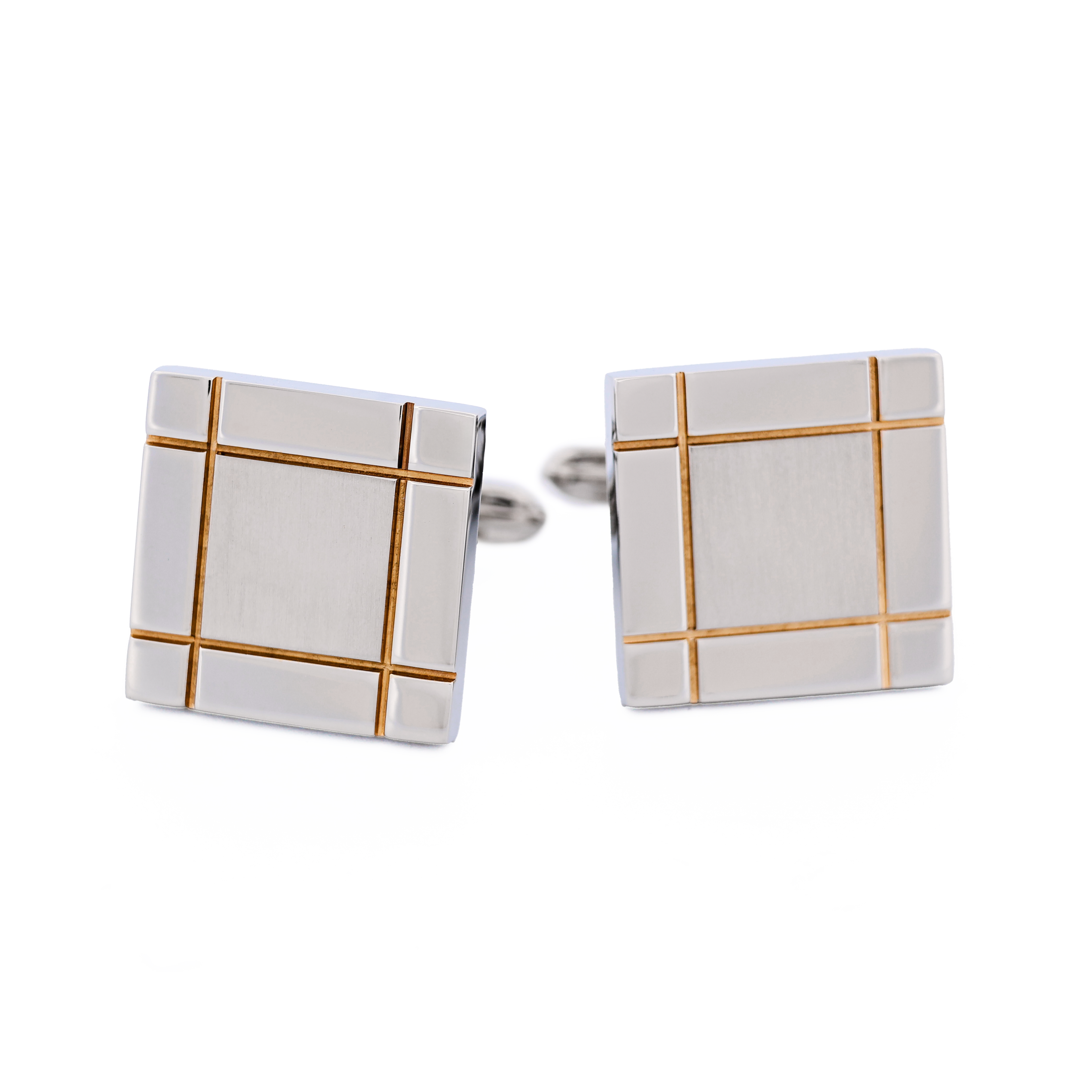 Stainless Steel Gold Plated Cufflinks Cufflinks