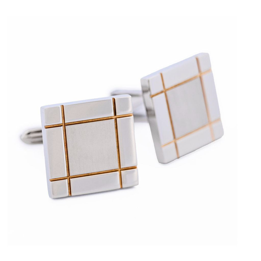 Stainless Steel Gold Plated Cufflinks Cufflinks