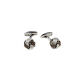 Stainless Steel &Ion Plated Gun Metal Knot Cuffinks